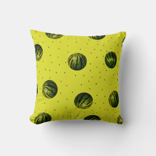 watermelons and seeds pillow
