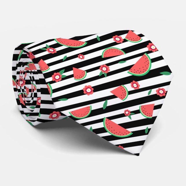 Watermelons and stripes tie (Rolled)