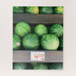Watermelons for Sale Corner Bodega NYC Photograph Jigsaw Puzzle