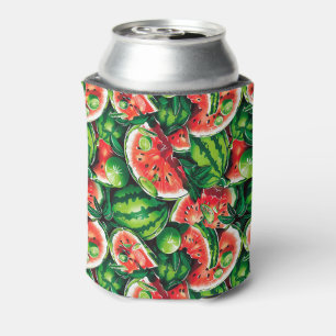 Watermelons, lime, watermelon leaves, small lime f can cooler