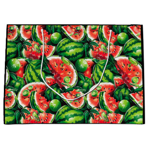 Watermelons, lime, watermelon leaves, small lime f large gift bag