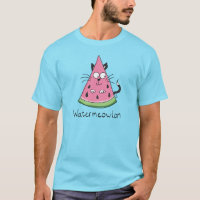Watermeowlon Watermelon Cat Funny Men's T-shirt