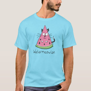 Watermeowlon Watermelon Cat Funny Men's T-shirt