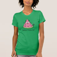 Watermeowlon Watermelon Cat Funny Women's T-shirt
