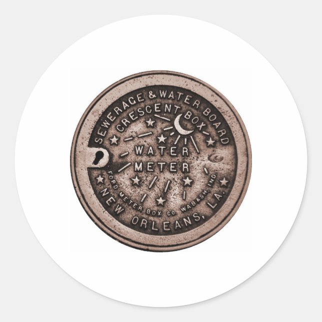 Watermeter Charms Classic Round Sticker (Front)