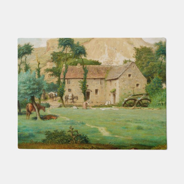 Watermill at the Foot of a Mountain Doormat (Front)