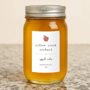 Waterproof Apple Cider Butter Jelly Jam Labels