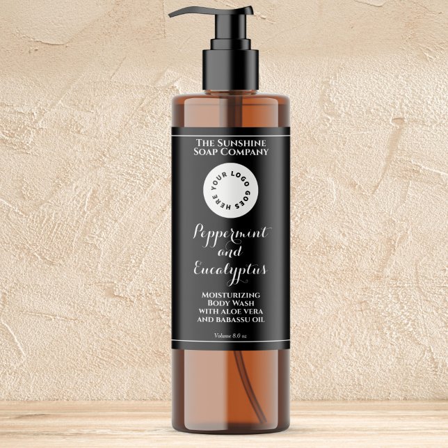 Waterproof black cosmetics bottle label add logo (Creator Uploaded)