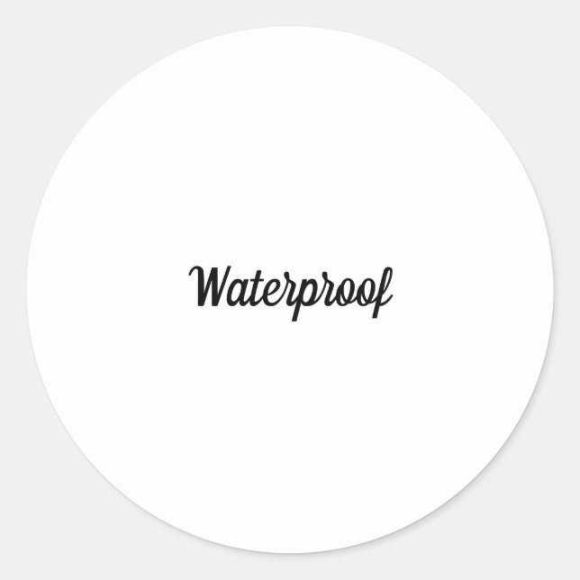 Waterproof Black White Splash Free Package Label (Front)