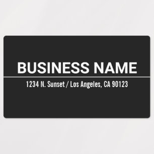 Waterproof Bold Black & White Labels