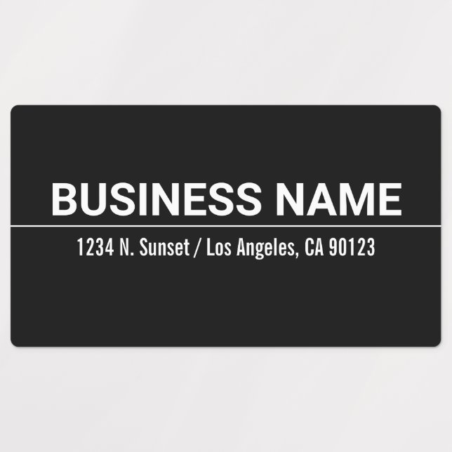 Waterproof Bold Black & White Labels (Design 3)