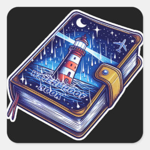 Waterproof Book Square Sticker