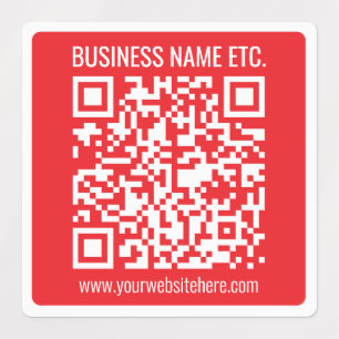 Waterproof Create Your Own QR Code Red