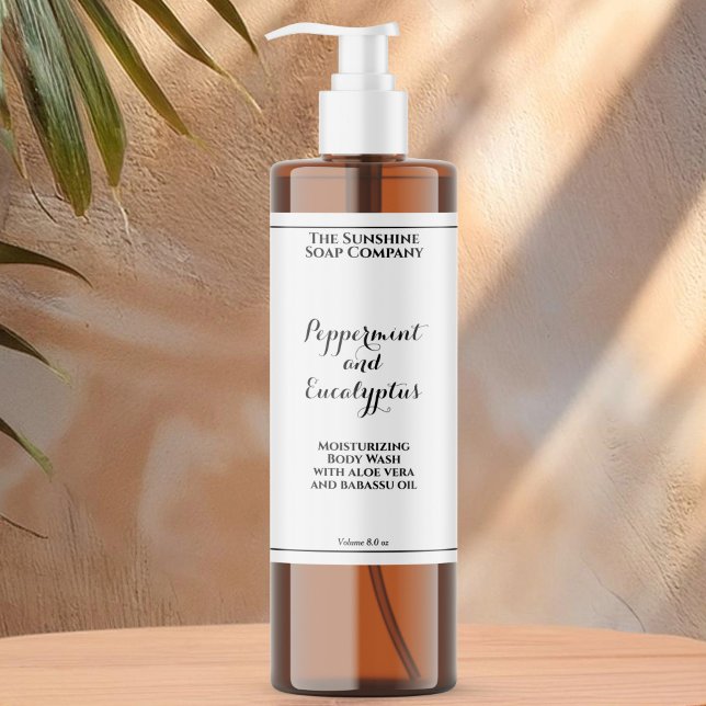 Waterproof curly font white cosmetics bottle label (Creator Uploaded)