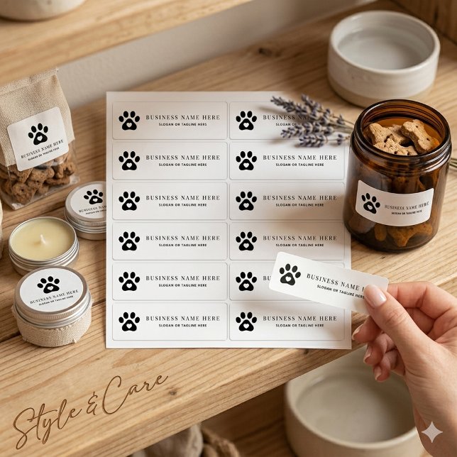 Waterproof Custom Pet Business Info For Items (Waterproof Custom Pet Business Info For Items Labels)