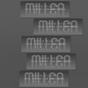 Waterproof Fading Dark Grey Ombre Address