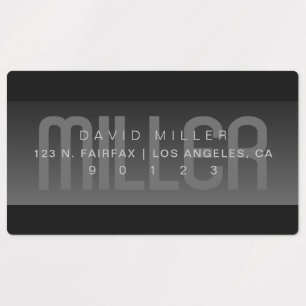 Waterproof Fading Very Dark Grey & Black Address