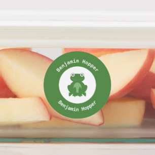 Waterproof frog name labels for school camp