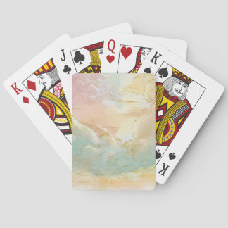 waterproof garden pattern in pastel colours playing cards