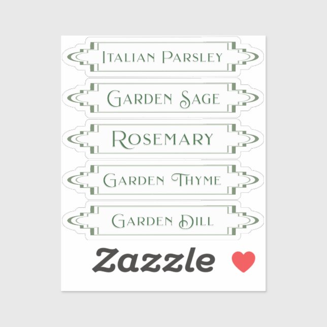 Waterproof Herb Stickers for Garden Labels         (Sheet)