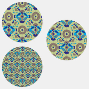 Waterproof Labels   Small Circle – Floral Pattern