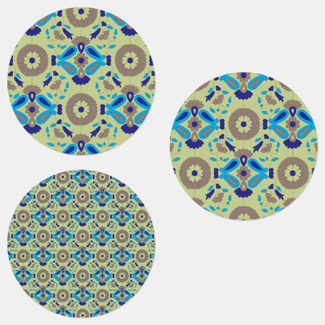 Waterproof Labels | Small Circle – Floral Pattern (Group)