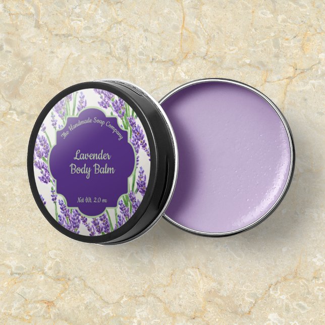 Waterproof Lavender Flowers Cosmetics Label (Creator Uploaded)
