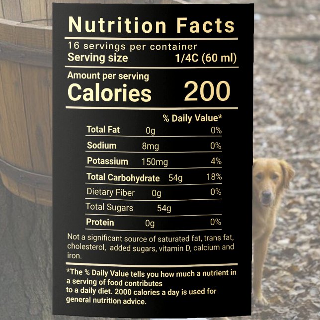Waterproof Maple Syrup Nutrition Food Label  (Creator Uploaded)