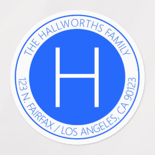 Waterproof Modern Blue & White