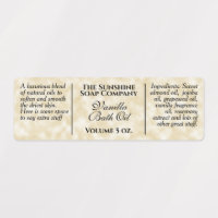 Waterproof parchment paper style soap labels