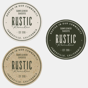 Waterproof Product Labels Rustic Rancher