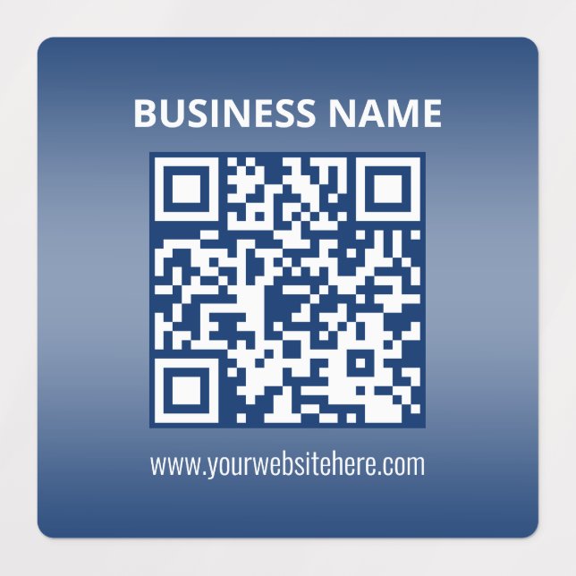 Waterproof QR Code | Blue (or any colour) Gradient (Design 1)