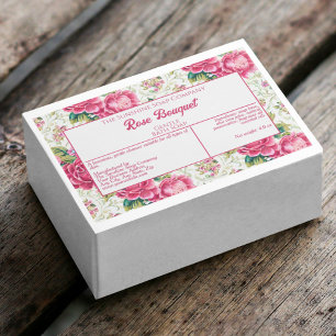 Waterproof Roses Soap Packaging Label