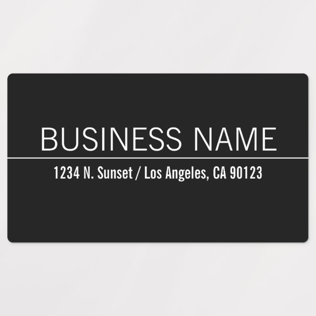 Waterproof Simple Modern Black White Business (Design 2)