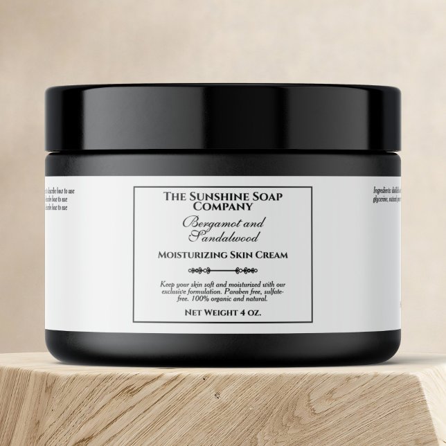 Waterproof Vintage Style White Cosmetics Jar Label (Creator Uploaded)