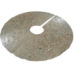 Water's Edge Stones Shells Beach Ocean Sand Summer Brushed Polyester Tree Skirt