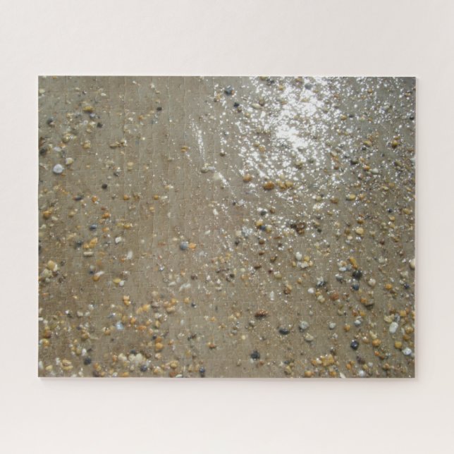 Water's Edge Stones Shells Beach Ocean Sand Summer Jigsaw Puzzle (Horizontal)