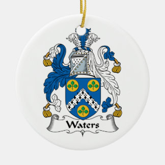 Waters Family Crest Ceramic Tree Decoration