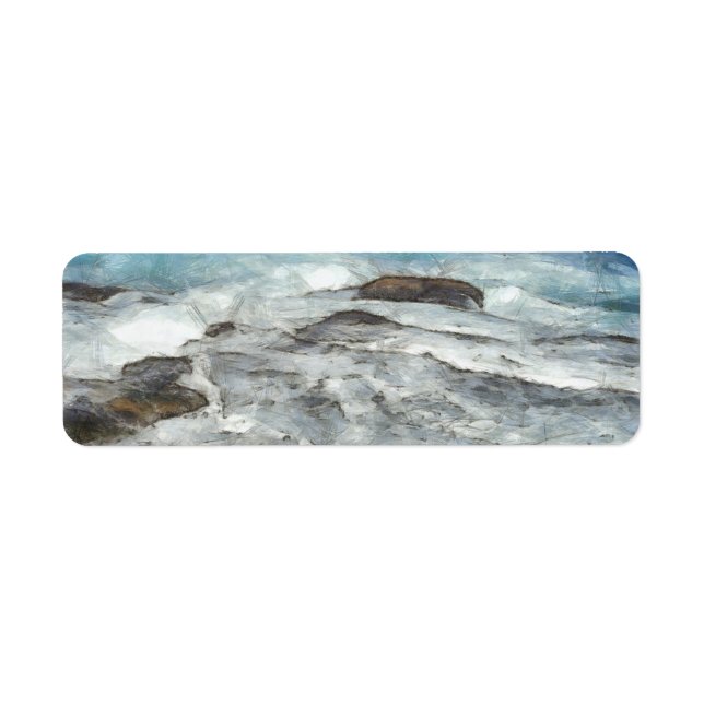 Waters furiously covering rocks (Front)