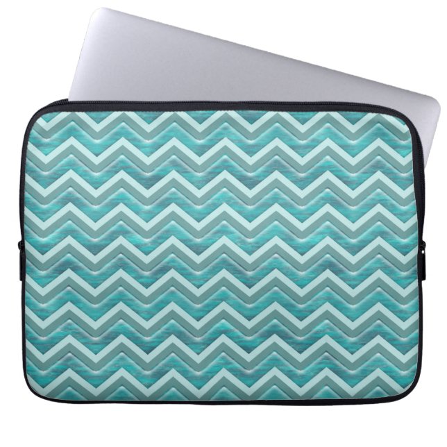 Waters Glitter Chevron Pattern Laptop Sleeve (Front)