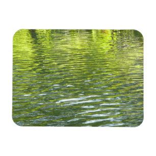 Waters of Oak Creek Yellow and Green Nature Photo Magnet