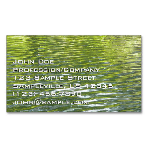 Waters of Oak Creek Yellow and Green Nature Photo Magnetic Business Card