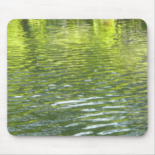 Waters of Oak Creek Yellow and Green Nature Photo Mouse Pad
