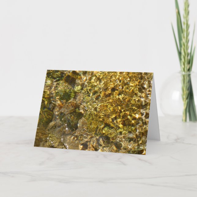 Waters of the Kaweah River Abstract Nature Card (Front)