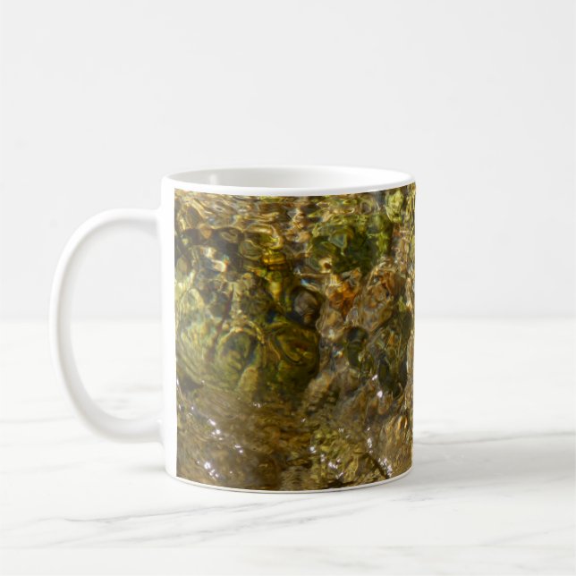 Waters of the Kaweah River Abstract Nature Coffee Mug (Left)