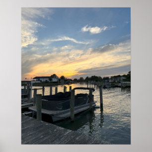 Waterscape Sunset Photo Poster