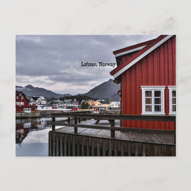 Waterside at Lofoten, Norway Postcard (Front)