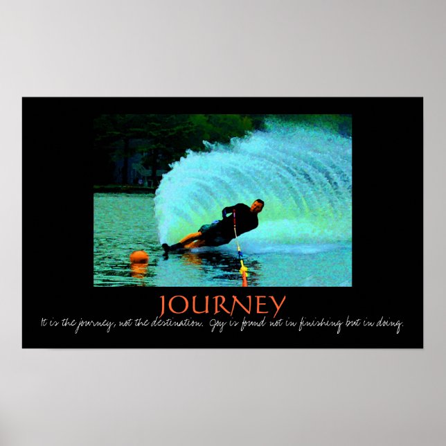 Waterski spray - it's the journey.... - Customised Poster (Front)