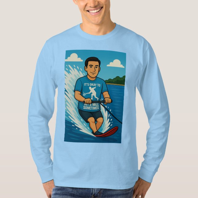 Waterskier with a racquetball shirt (Front)
