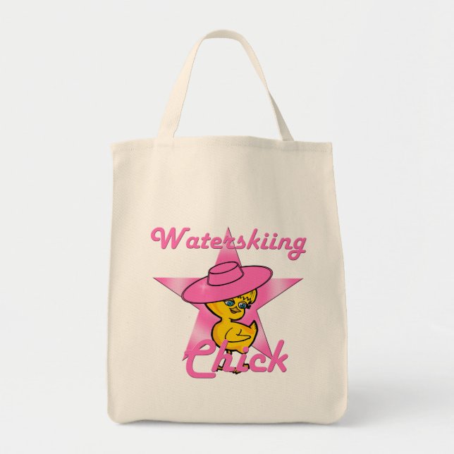 Waterskiing Chick #8 Tote Bag (Front)